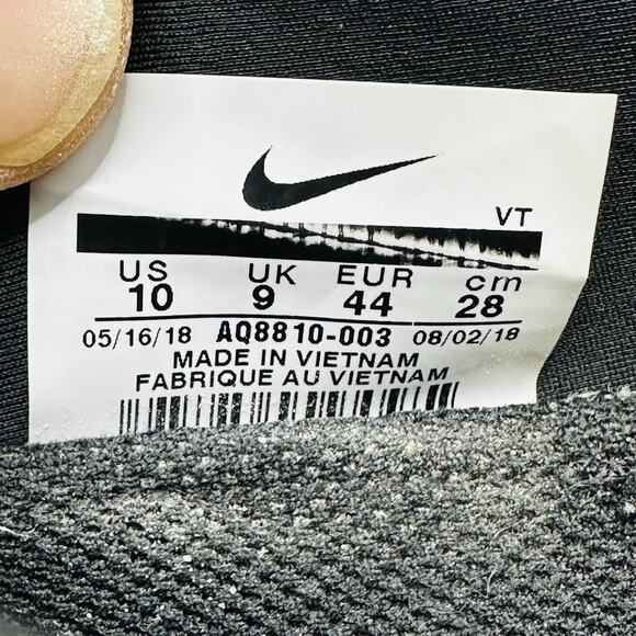 Nike Air VaporMax Run Utility Men's Size 10 US Black Athletic Shoes CZ9313-001 - Picture 9 of 10